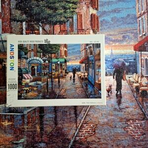 🧩 Wooden Jigsaw Puzzle 1000 pieces "Romantic Town"🧩